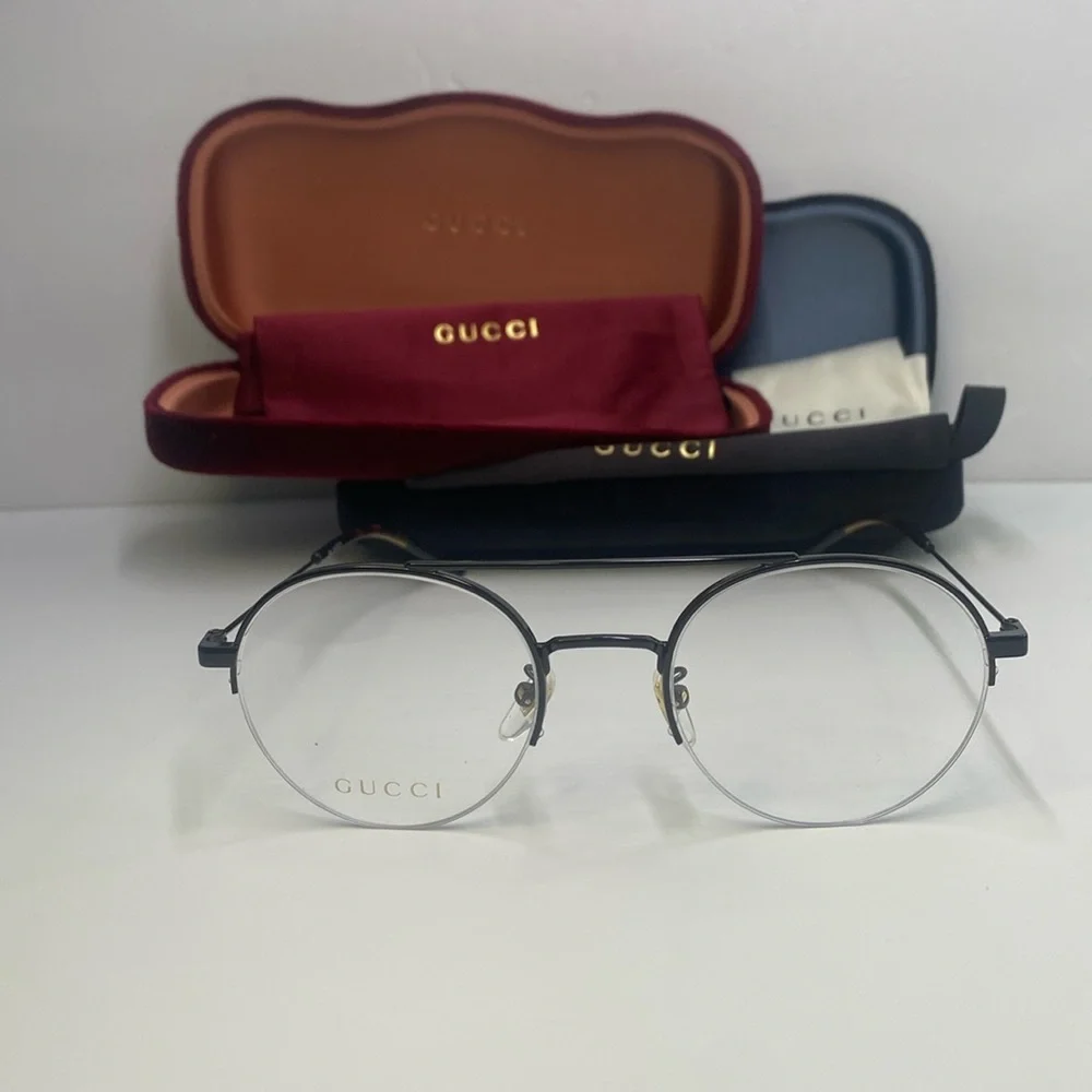 GUCCI GG0682O ROUND / OVAL Eyeglasses For Men | GG0682O-001 BLACK BLACK